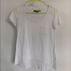basic white pocket tee